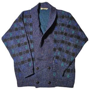 Monte Masone Pronto Moda Double Breasted Cardigan Sweater Mens Medium